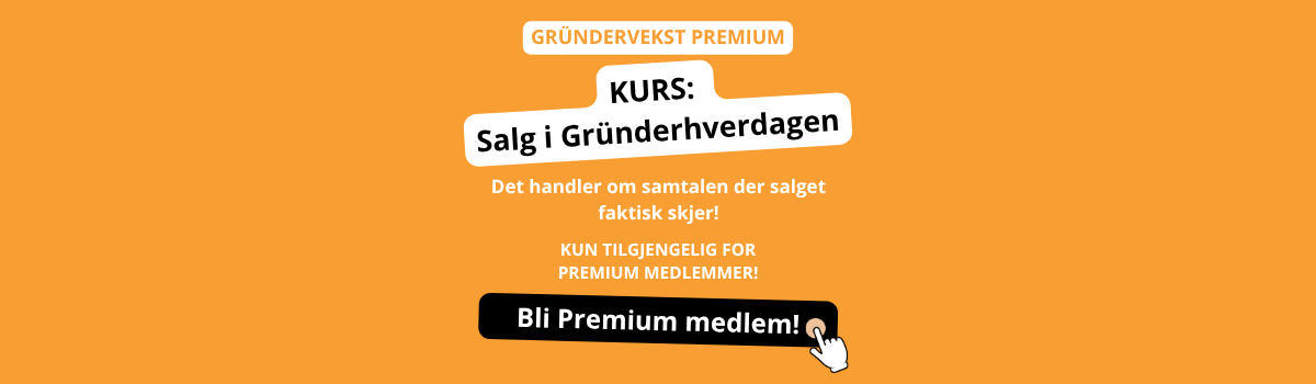 Salg i Gründerhverdagen